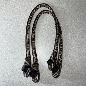 Versa Tote Cheetah Straps Jen&Co Brown Black New